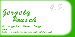 gergely pausch business card